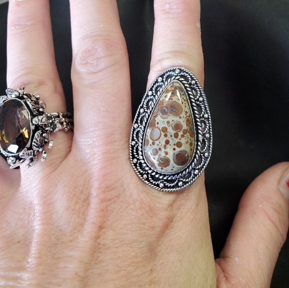 New Asteroid Jasper Silver Ring. - Picture 4 of 16